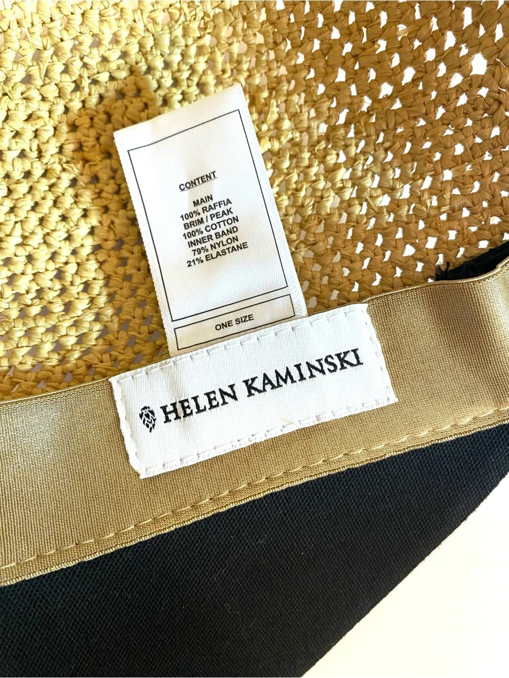 HELEN KAMINSKI Vivette Cap Hat Natural with Black Visor - Picture 9 of 9